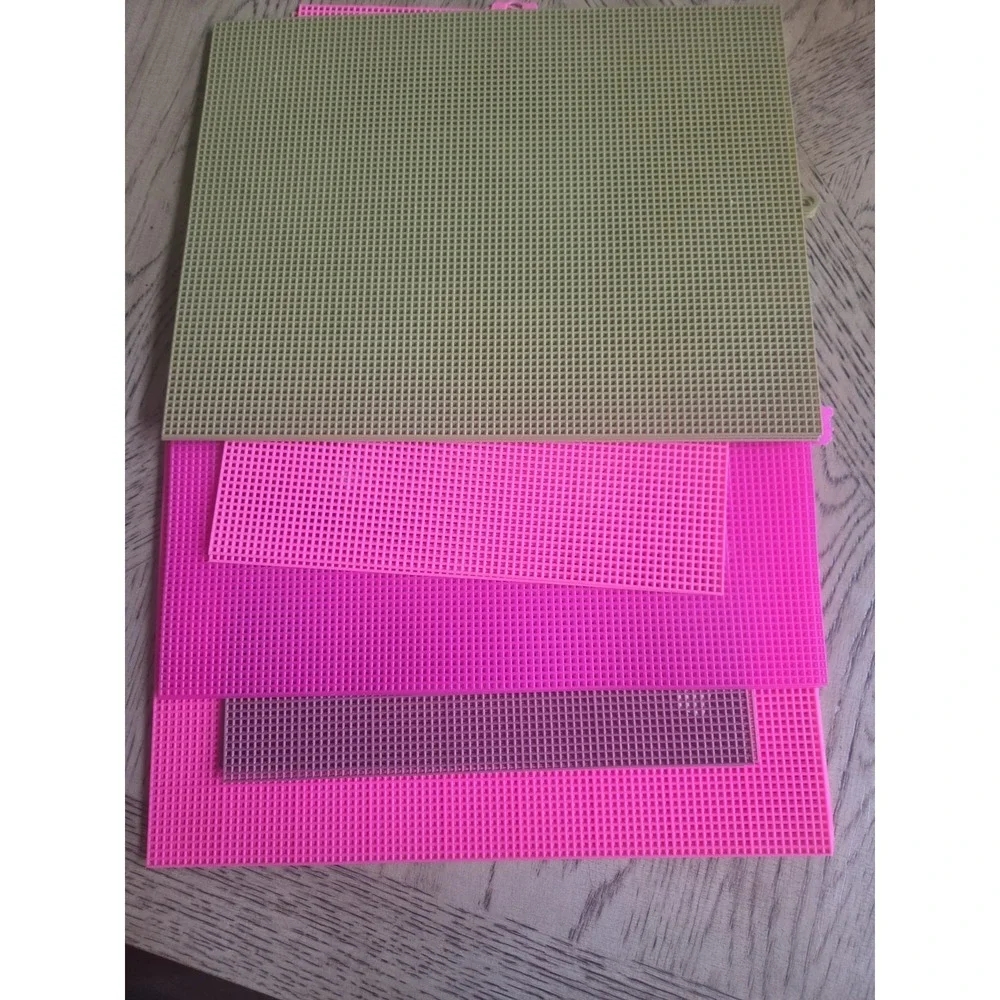 100 PLASTIC CANVAS MESH SHEETS LOT Darice 13.5